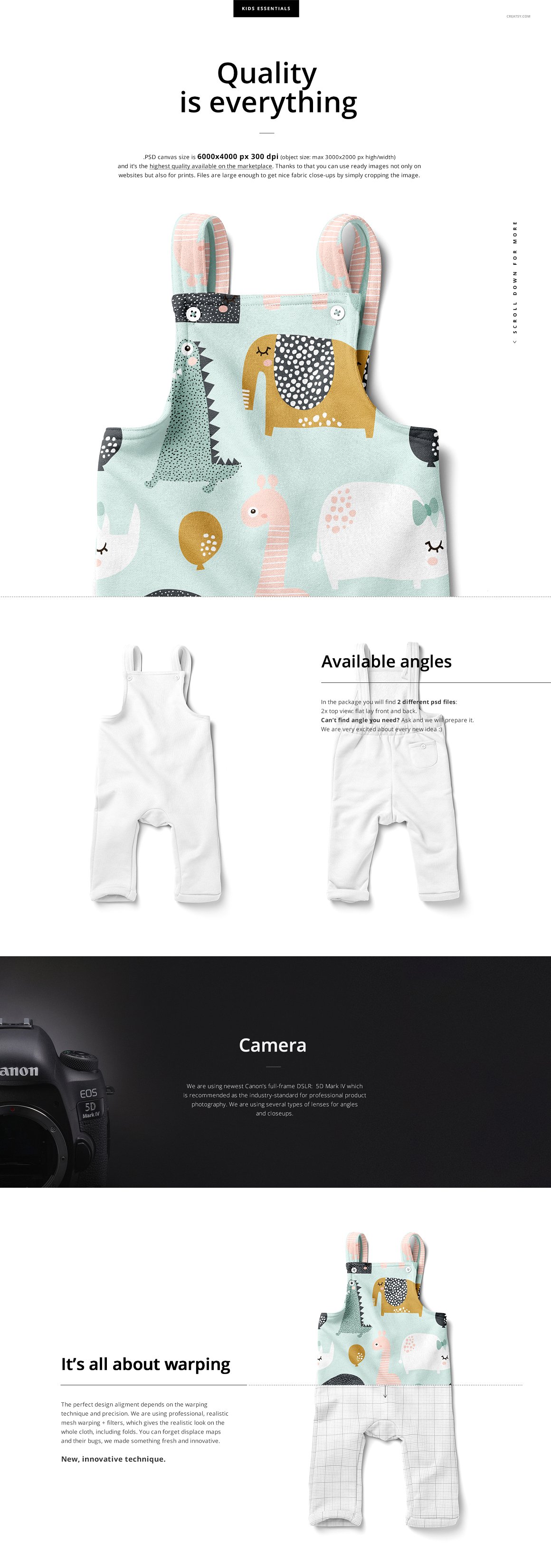 儿童背带裤吊带裤母婴品牌设计提案样机模板 Kids Flee