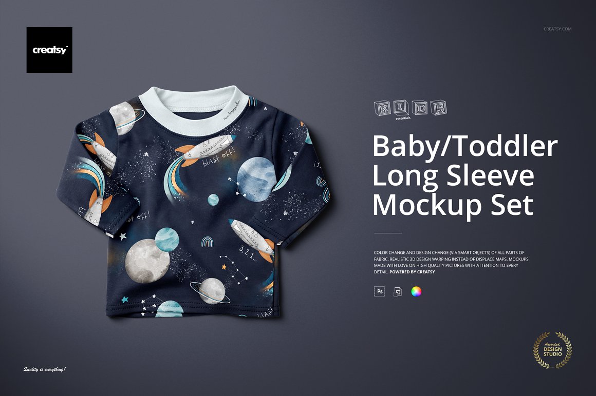 婴幼儿童长袖纯棉T恤母婴品牌设计提案样机模板 Baby To