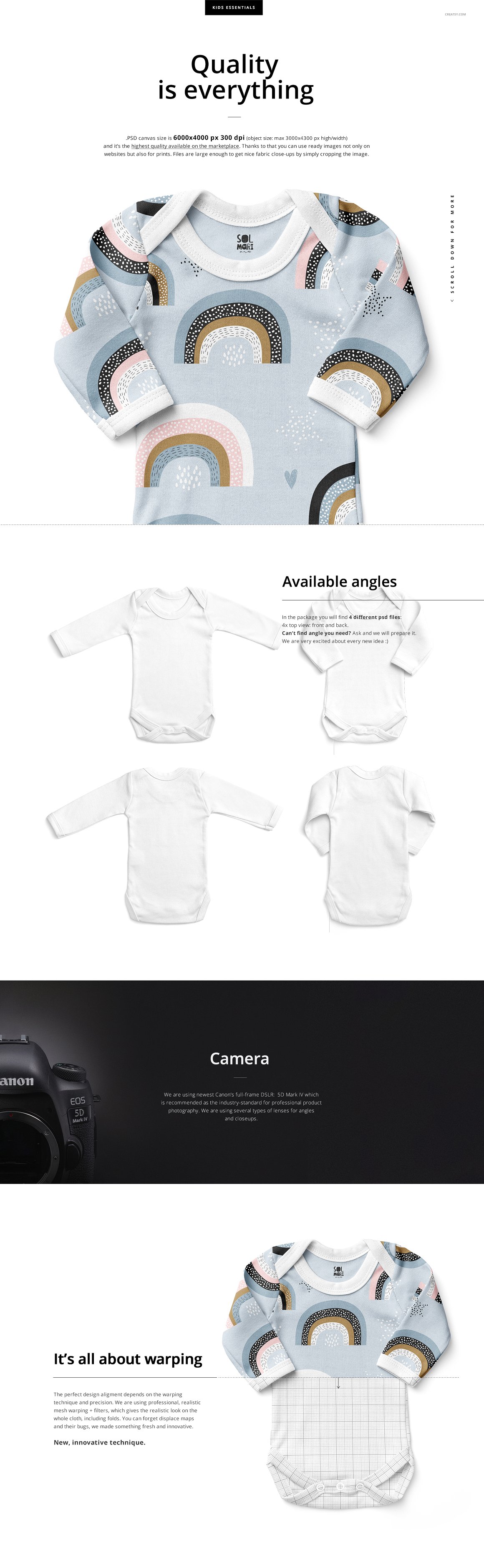 婴儿长袖连体衣套装母婴品牌设计提案样机模板 Baby Lon