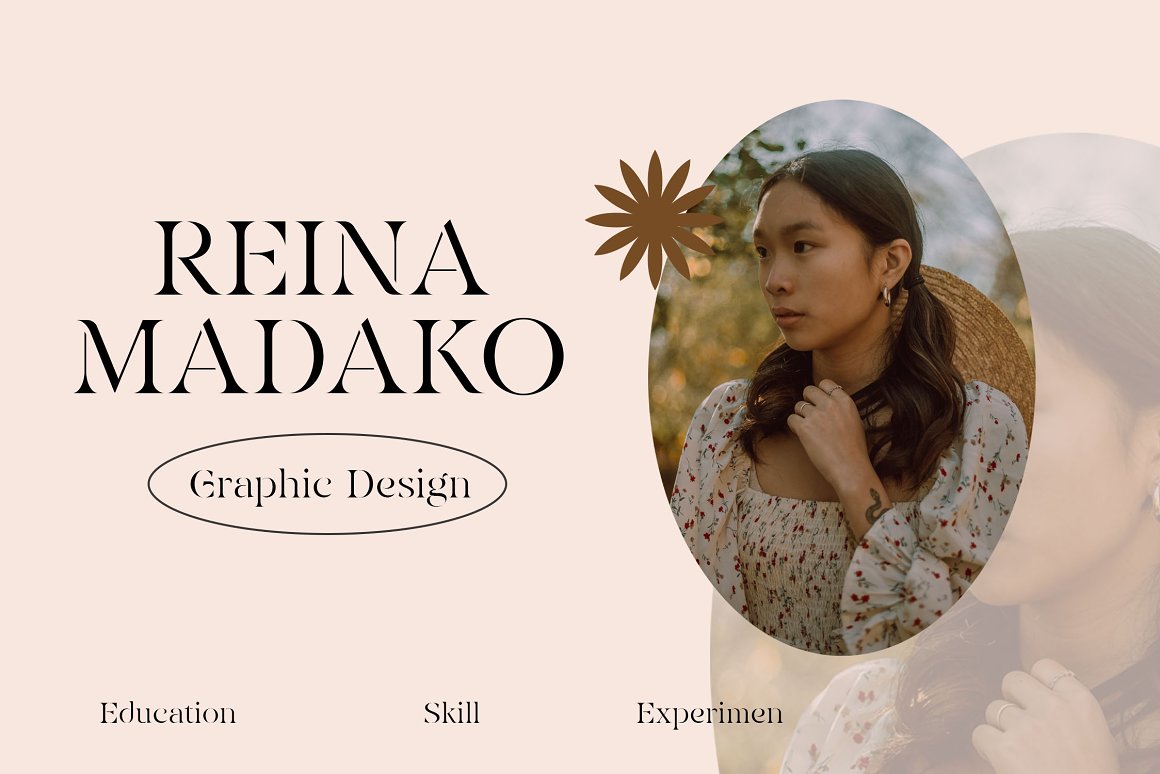 时尚优雅的女性品牌杂志艺术排版英文衬线字体 Eiosaka