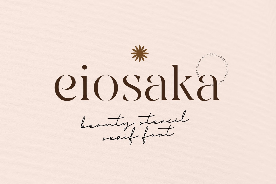 时尚优雅的女性品牌杂志艺术排版英文衬线字体 Eiosaka