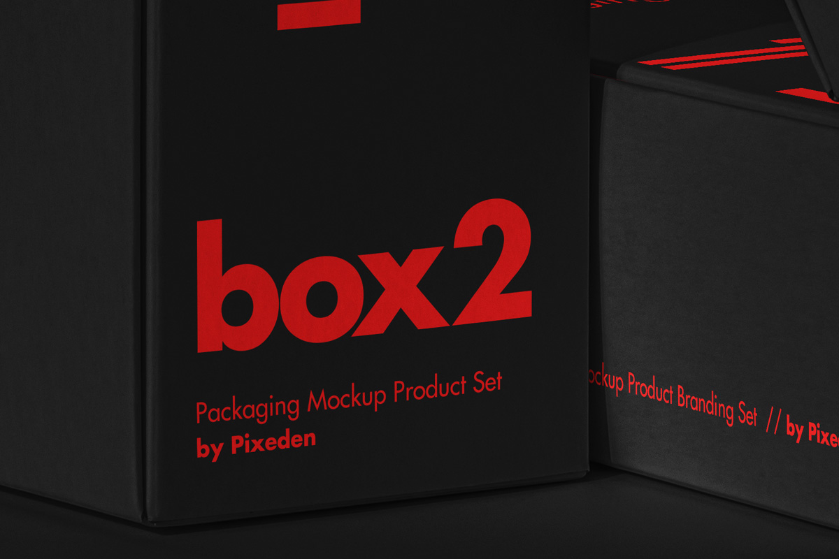 高质量包装盒设计贴图样机PSD模板 Product Pack