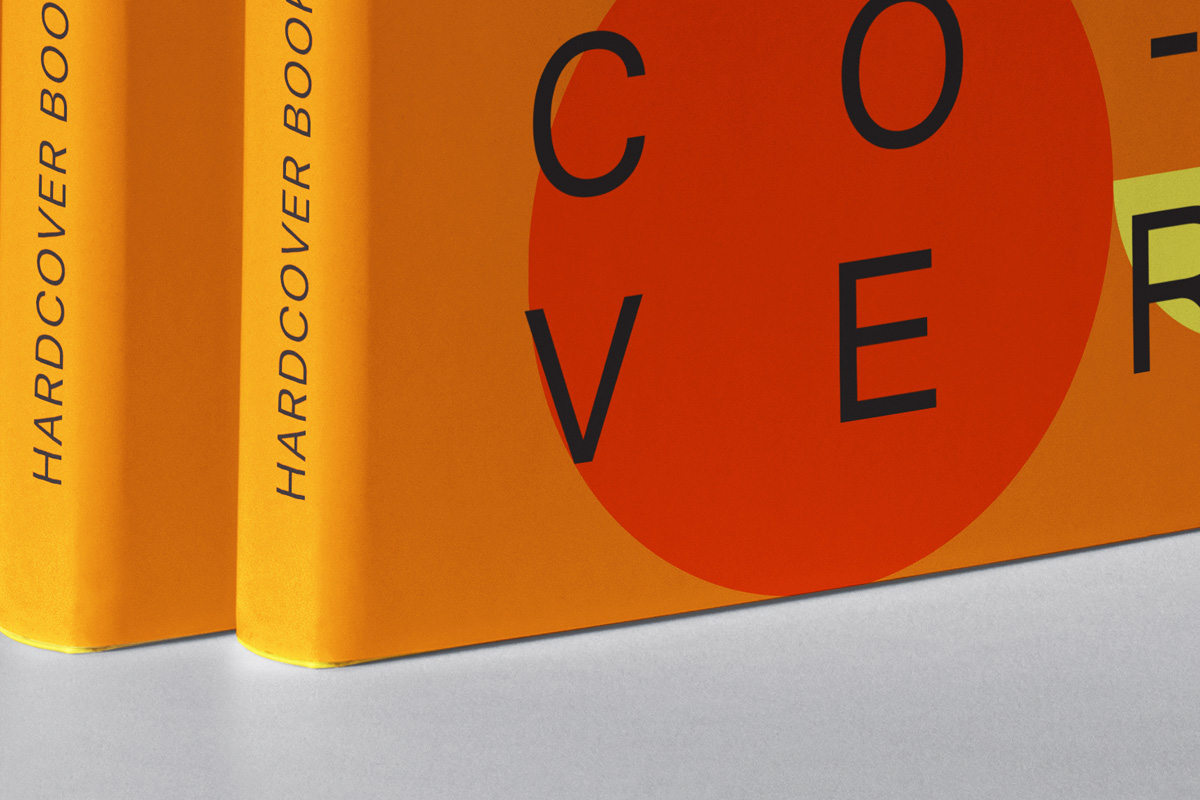 高品质精装书籍防尘套封面设计展示样机模板 Hardcover
