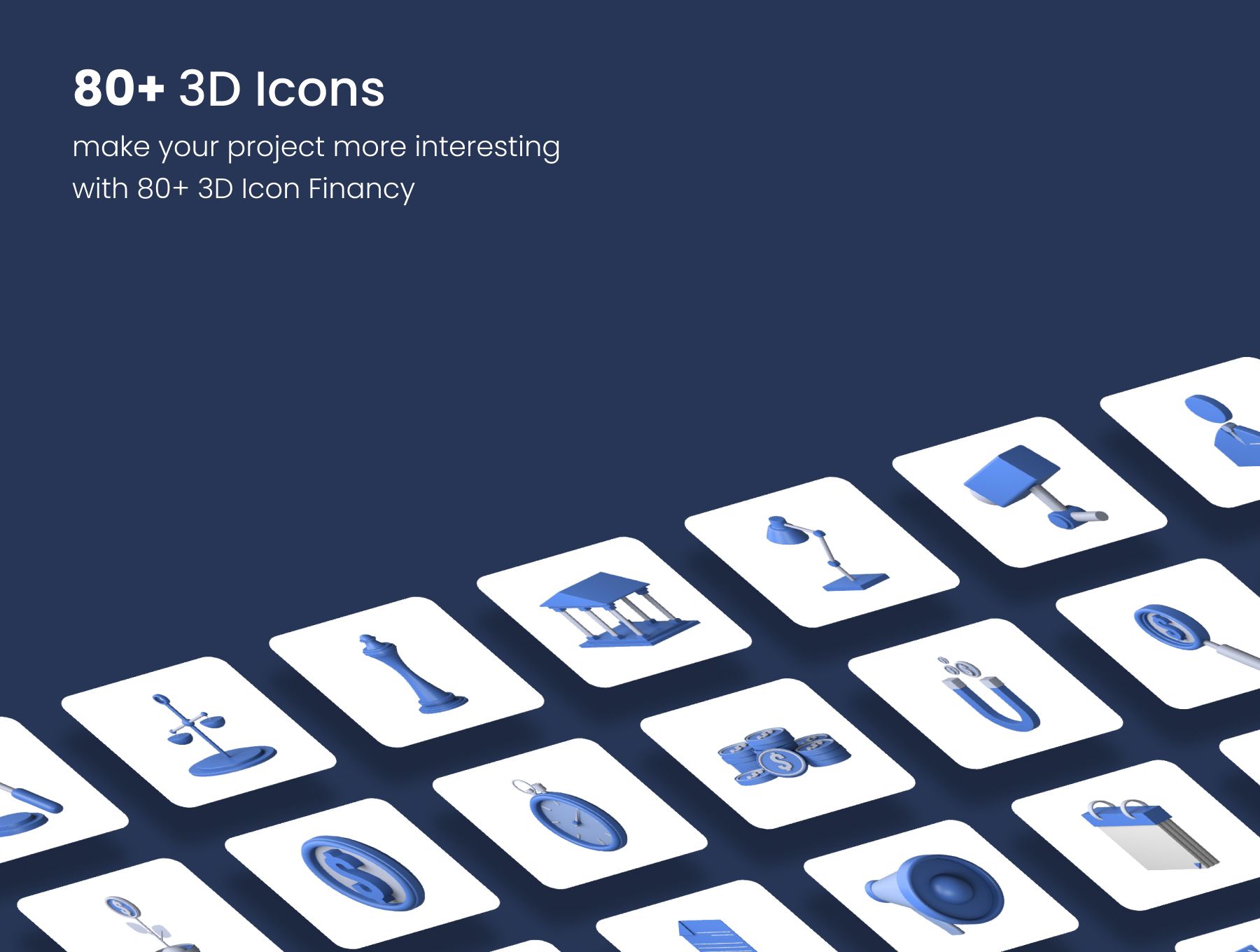 三维渲染金融图标3D插画集 3D Financy Icon