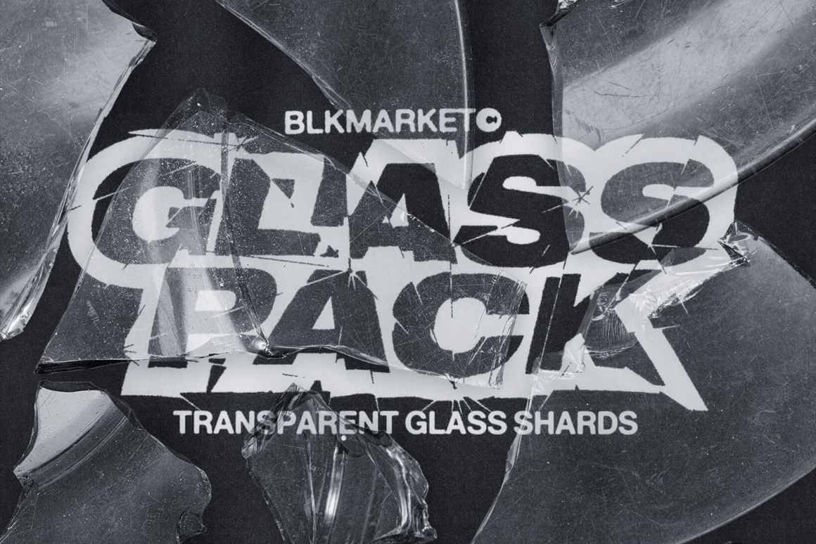 高分辨率破损玻璃设计装饰素材合辑包 BLKMARKET -