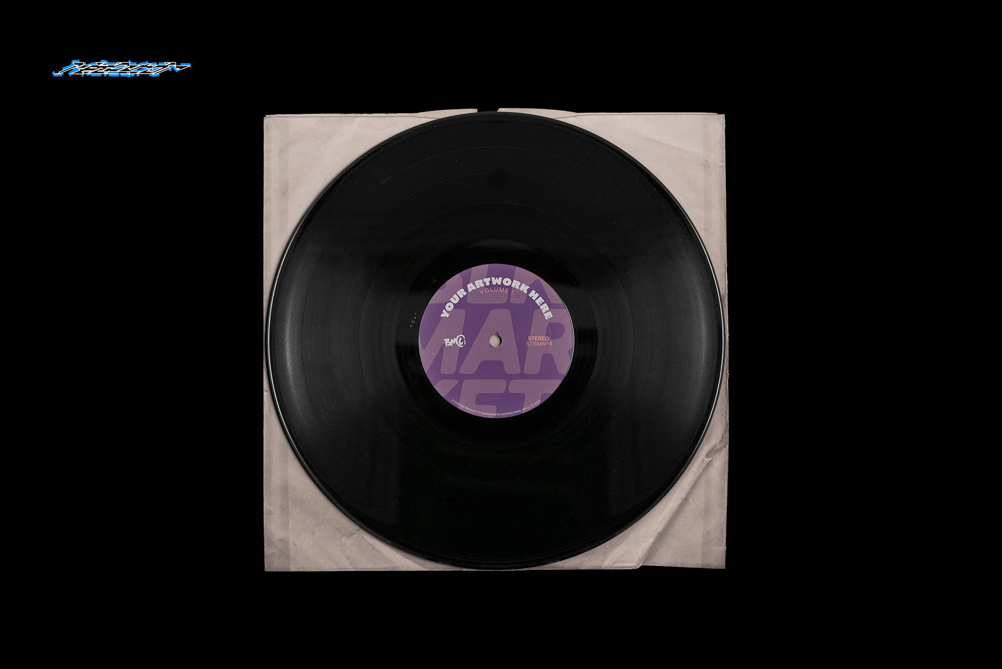 复古老物件黑胶唱片塑料包装设计展示样机模板 record s