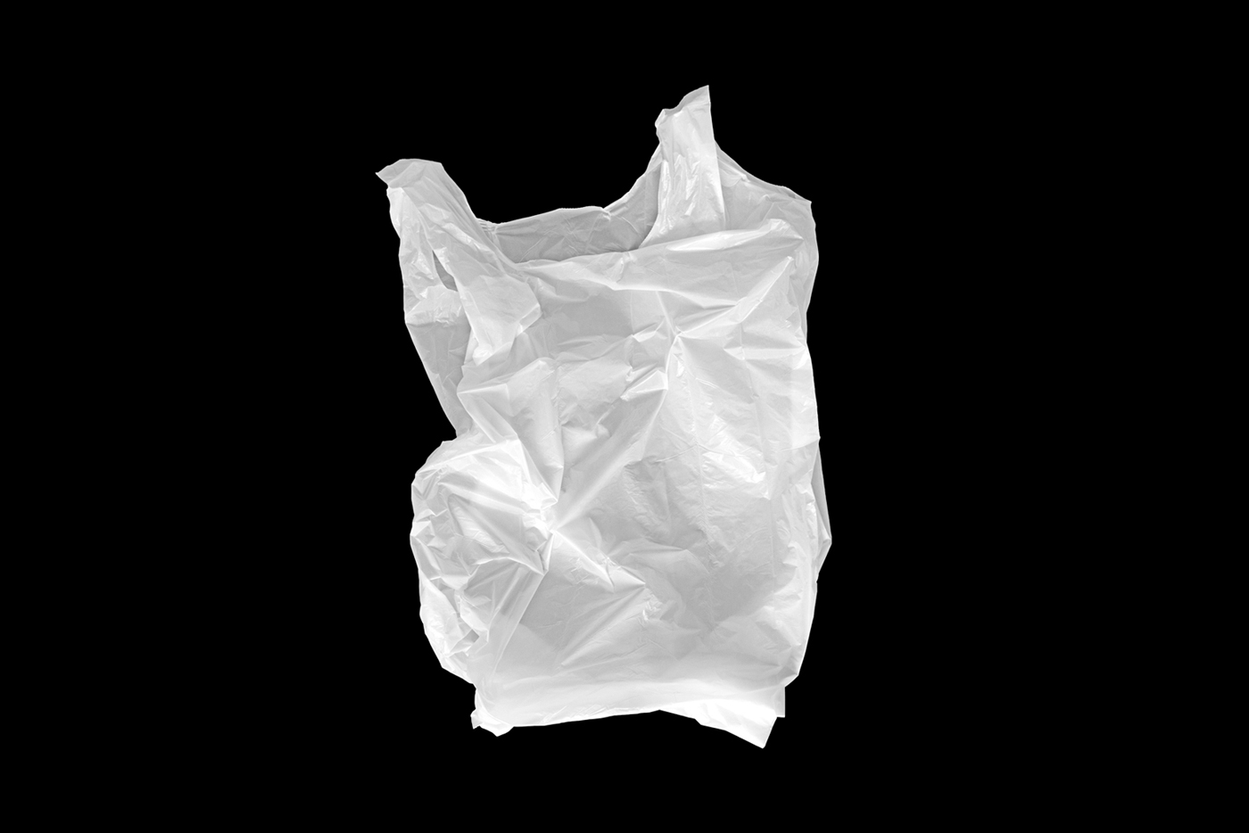 废弃的一次性塑料袋包装设计样机模板免费下载 Plastic