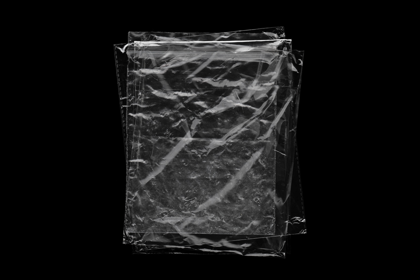 废弃褶皱破损的透明塑料自封袋PNG设计装饰素材 Plasti