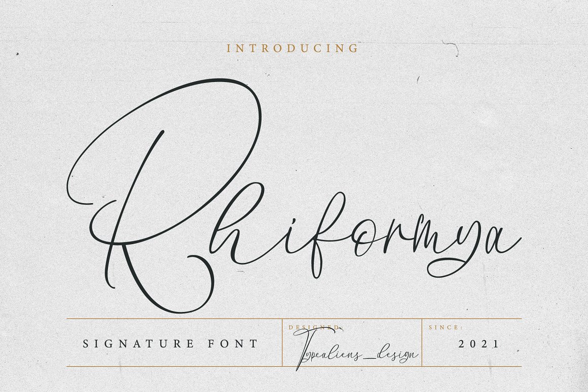 现代优雅的手写书法签名英文字体 Ilhamtaro - Rh