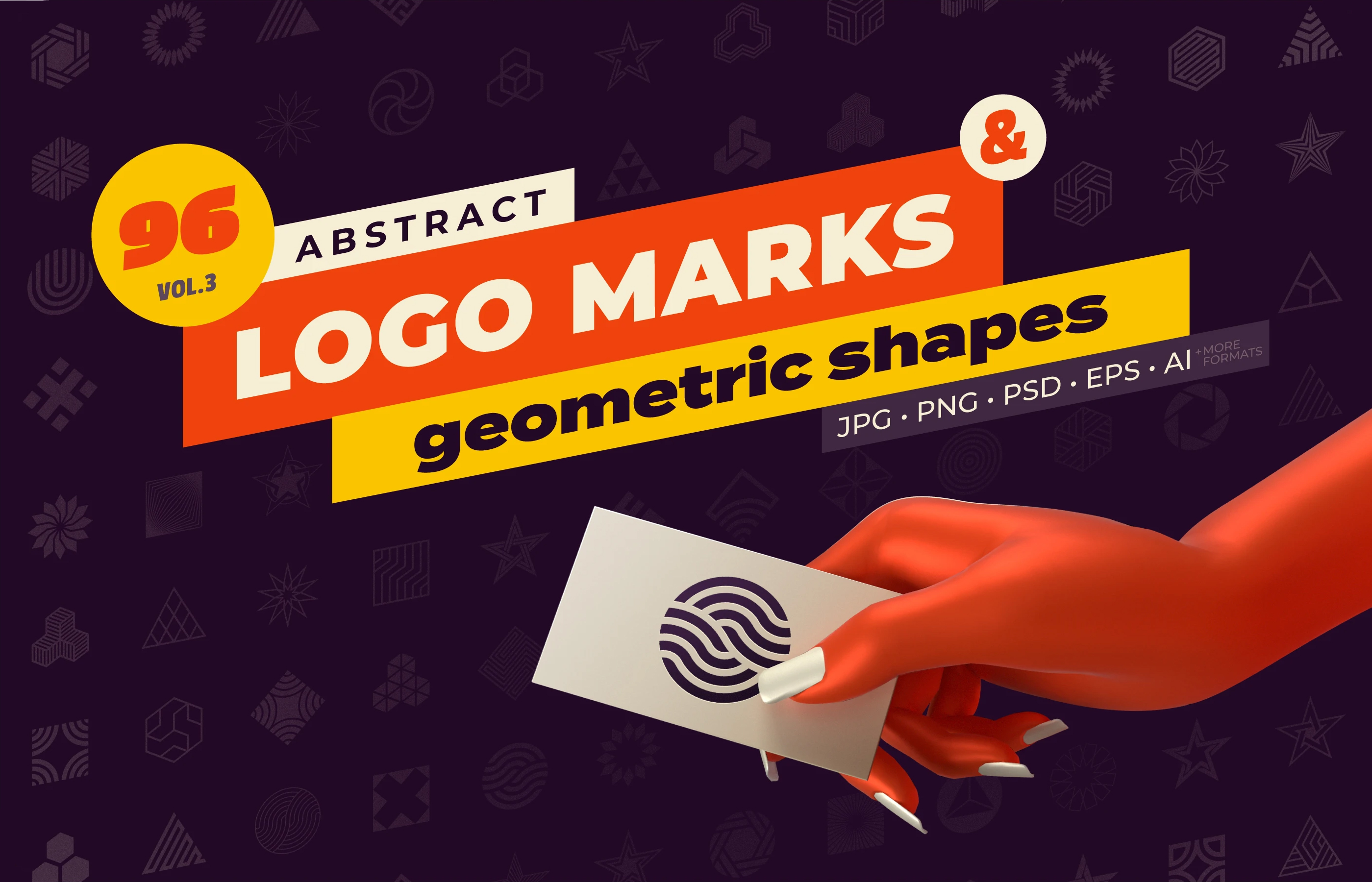 经典品牌设计抽象概念几何形状LOGO标志设计模板 96 Lo