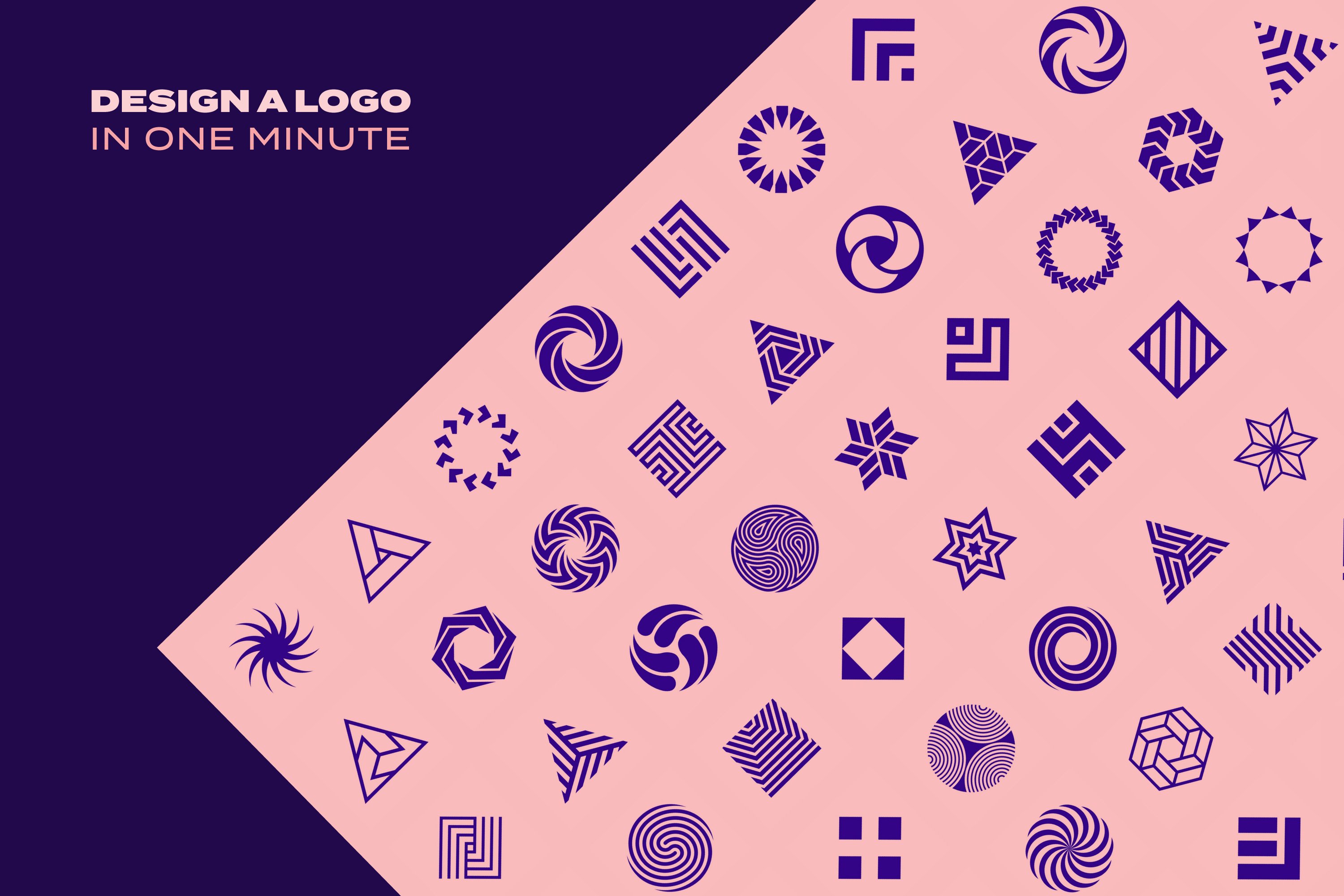 经典品牌设计抽象概念几何形状LOGO标志设计模板 Geome