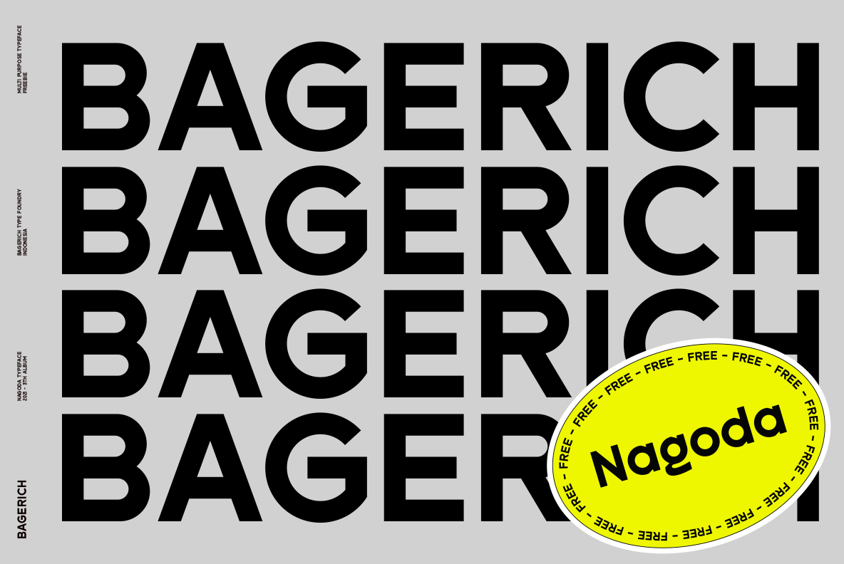 现代简约品牌无衬线英文字体 Bagerich - Nagod