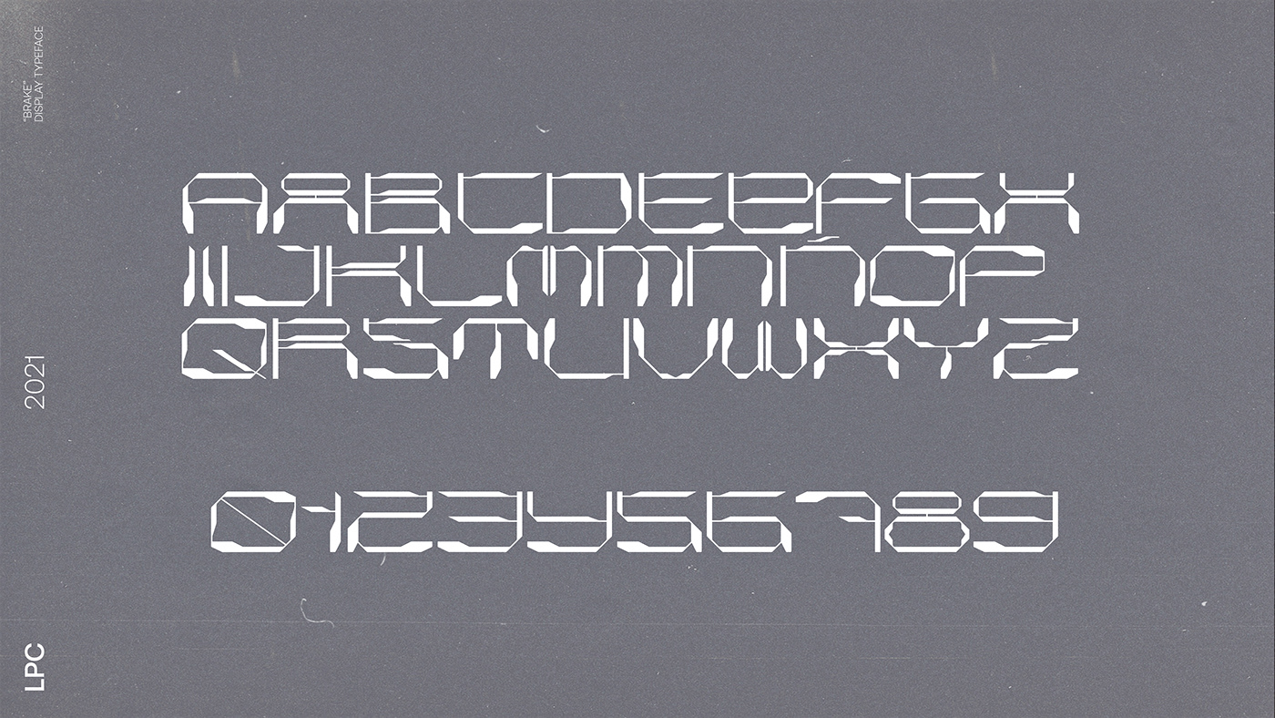 新复古未来派几何英文装饰字体 Luis Poblador C