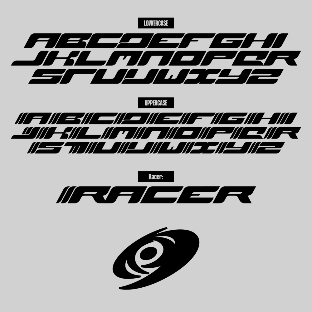 经典赛车运动品牌快速移动动态图形字体样式素材 HVNTER
