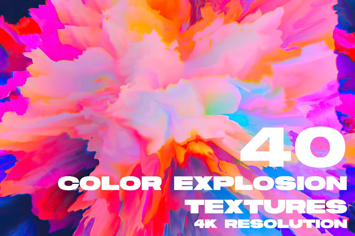 抽象主义彩虹颜色爆炸特效纹理背景合集包 Color Expl