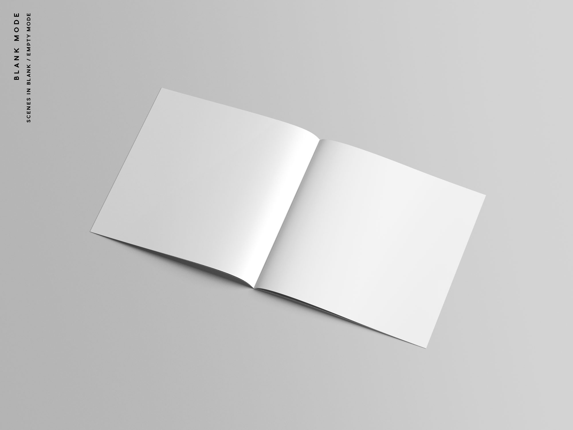9个高质量方形小册子宣传册杂志画册设计贴图样机模板 Squa