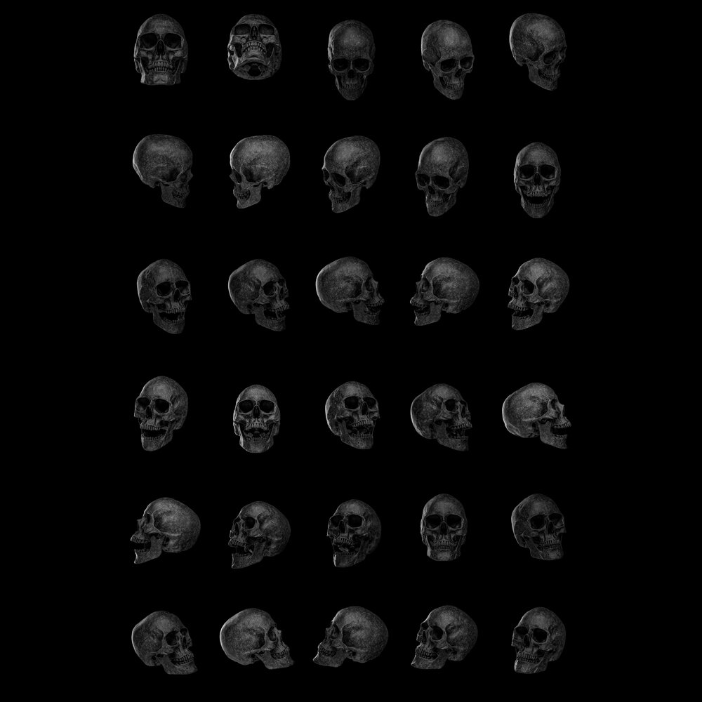 超高精度酷炫3D渲染骷髅头盖骨PNG免抠图 BILLELIS