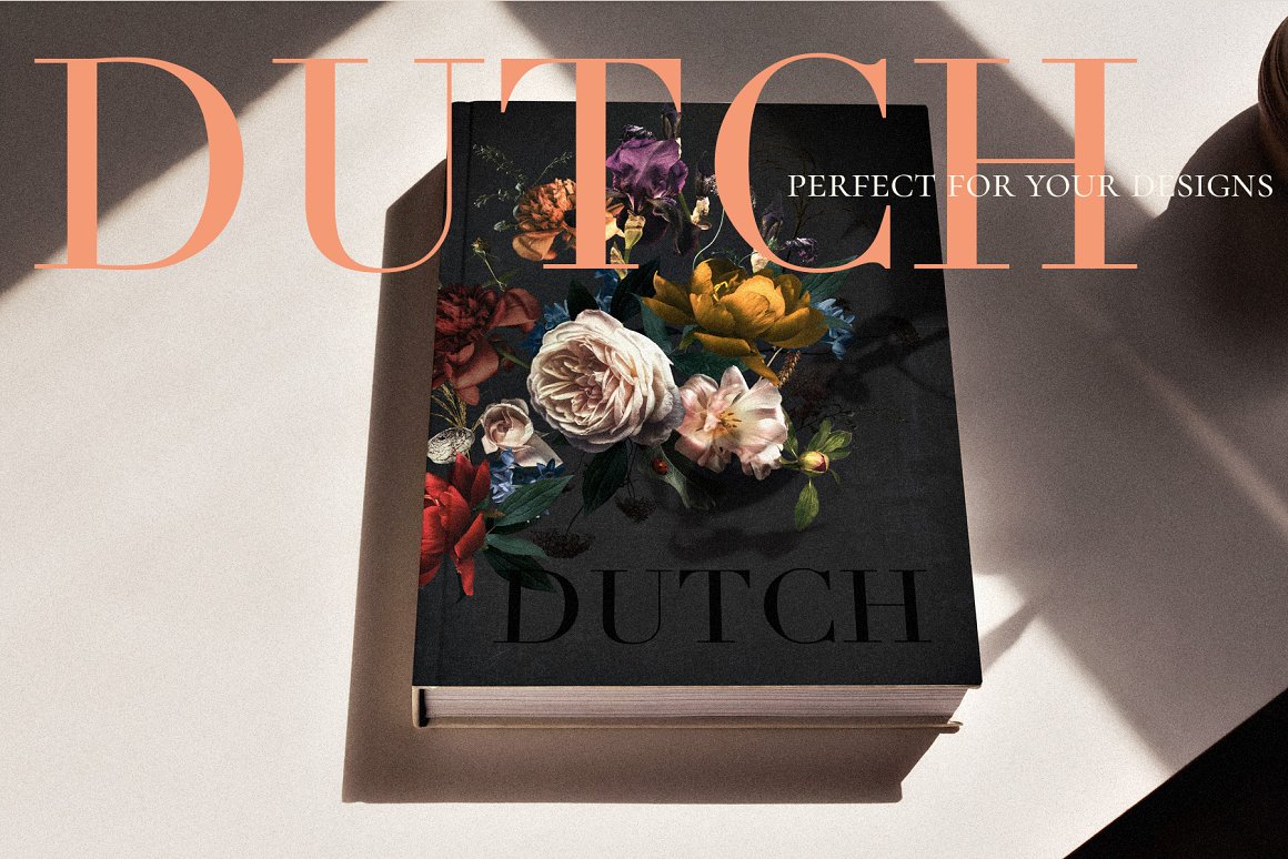 荷兰花卉数字花艺剪贴画素材合辑 Vintage Floral