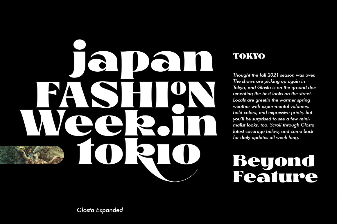 奢华漂亮的连笔品牌设计排版衬线英文字体 Glosta Fon