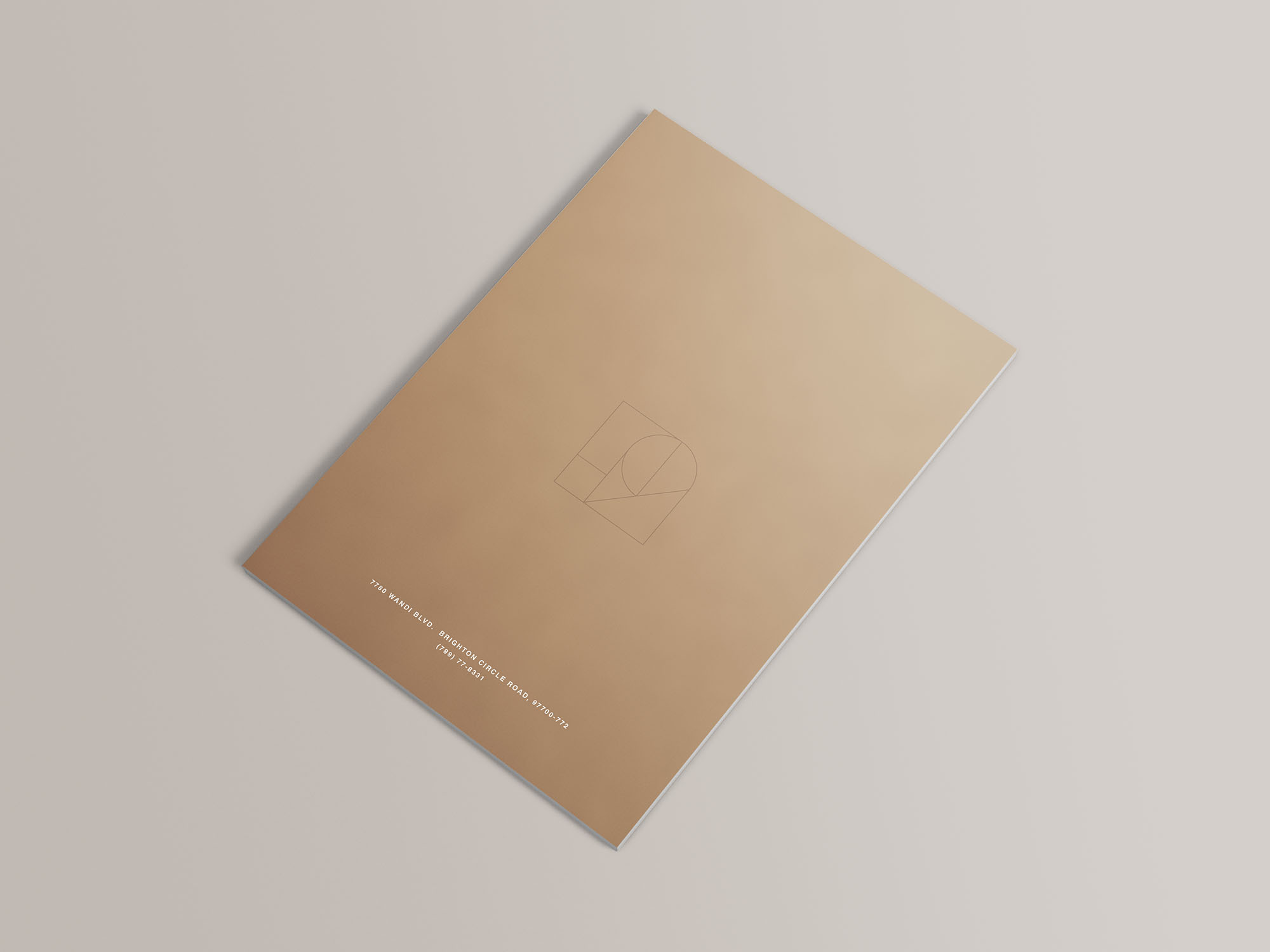 高品质极简主义A4杂志画册宣传册设计提案展示样机模板 16