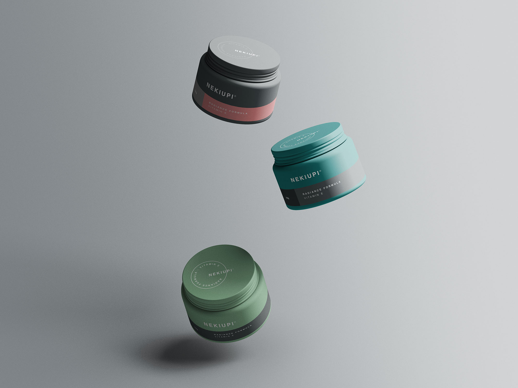 高级化妆品罐类包装设计提案展示样机模板 Cosmetic J