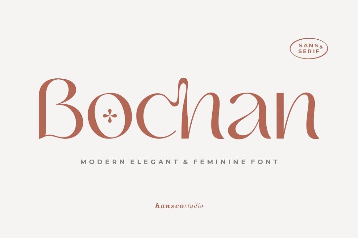 优雅圆润的无衬线英文字体 Bochan - Elegant