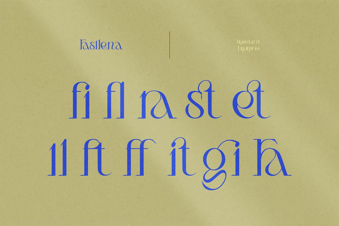 复古优雅经典的婚礼杂志排版衬线英文字体 Fasllena -