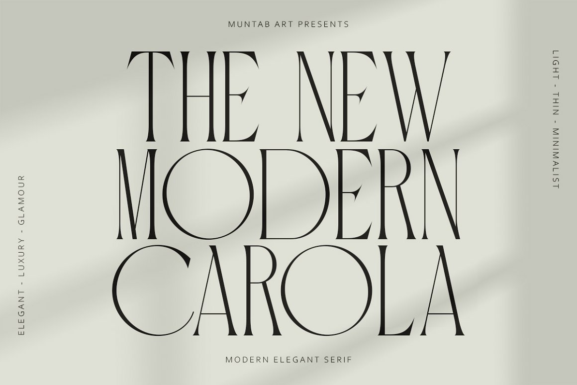 现代优雅经典别致女性美学英文衬线字体 Carola | Mo