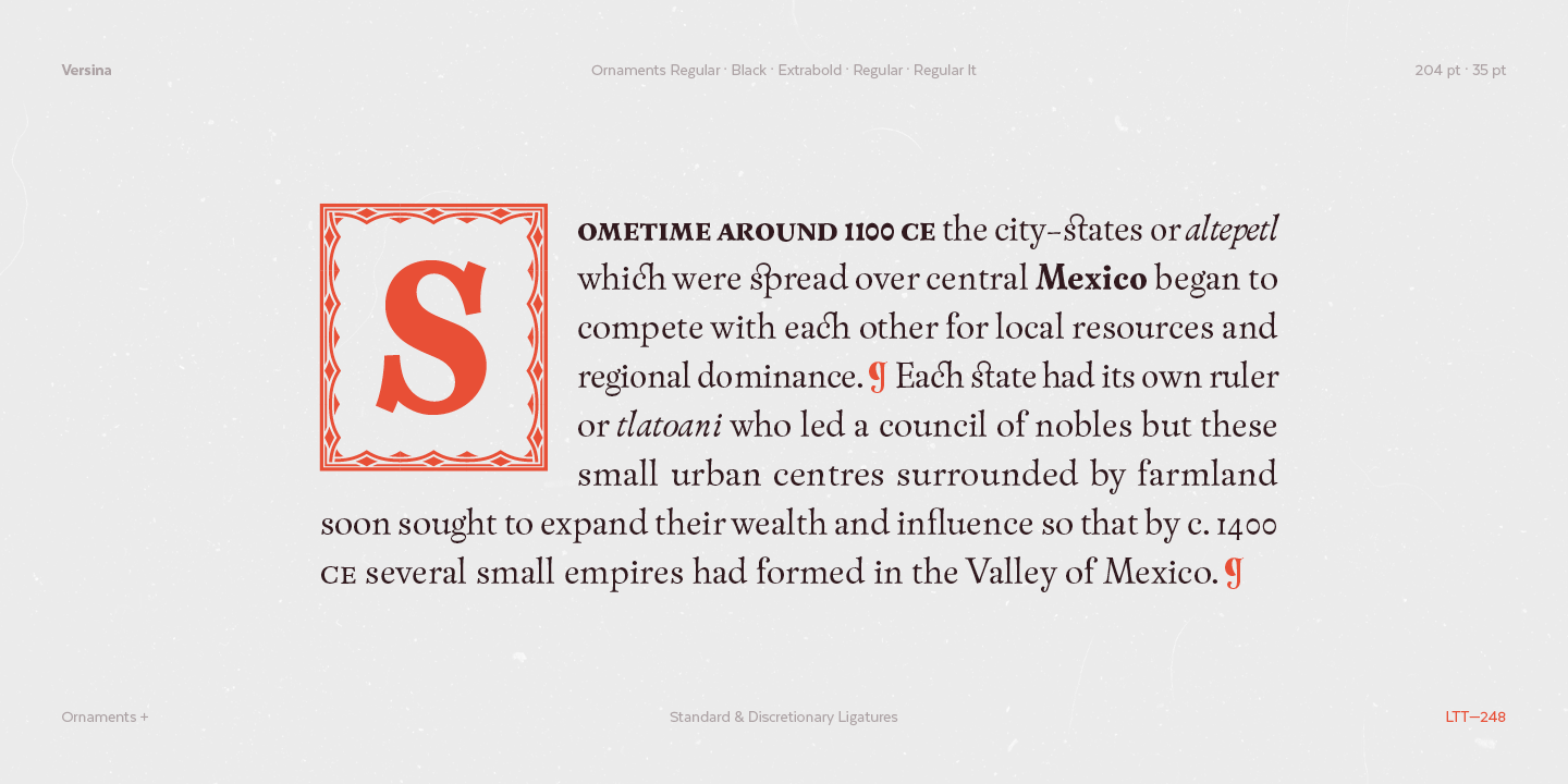 18世纪西班牙过渡字体优雅个性温和品牌英文衬线字体 Lati
