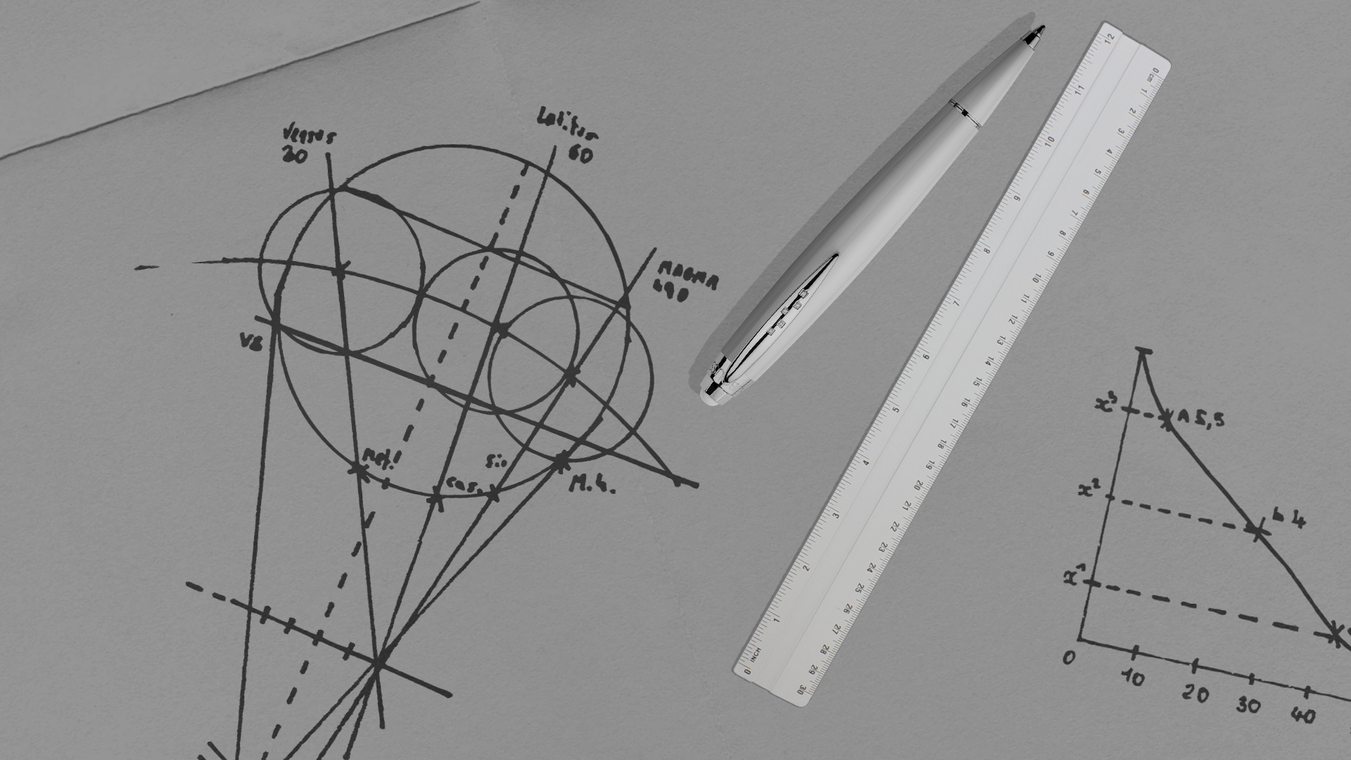 手绘本高数物理地理公式手写稿PNG免抠图设计元素 Graph