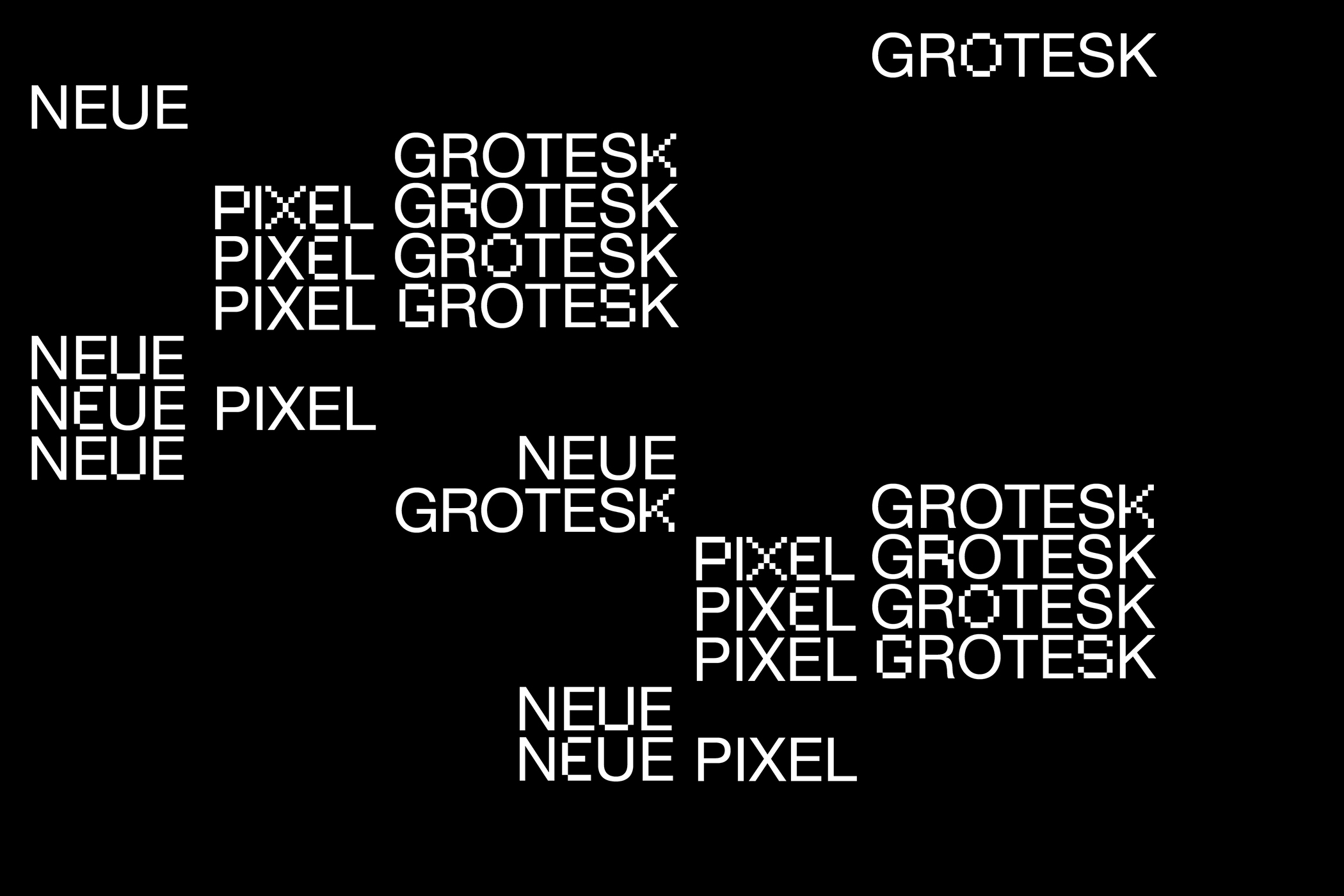 新复古未来派像素英文装饰字体 Neue Pixel Grot