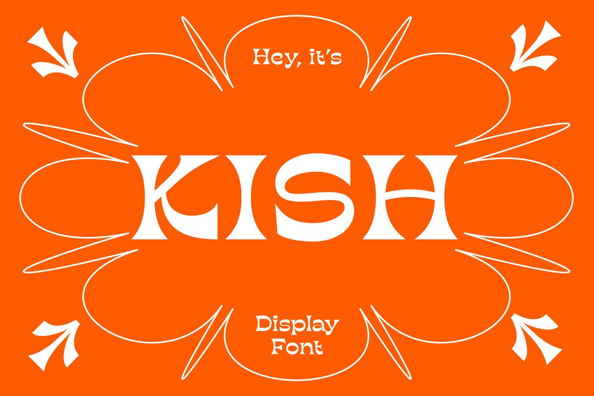 复古怪诞古怪富有乐趣的英文装饰字体 KISH - Quirk