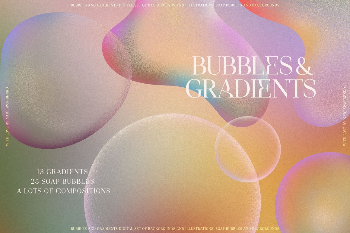 丰富多彩的彩色气泡渐变装饰素材合辑 Bubbles &
