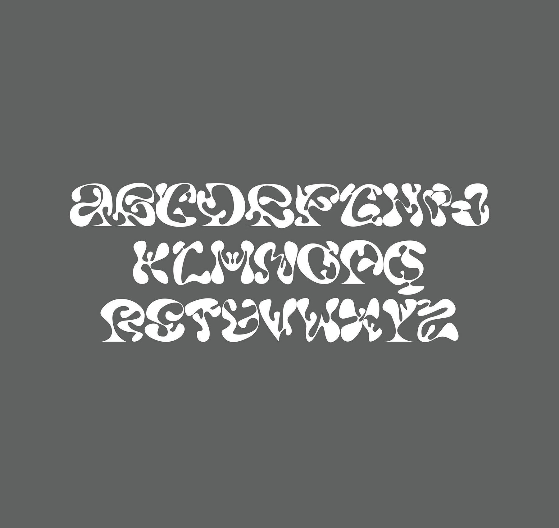 未来派生物异形圆润的英文装饰字体 Rembagram - I