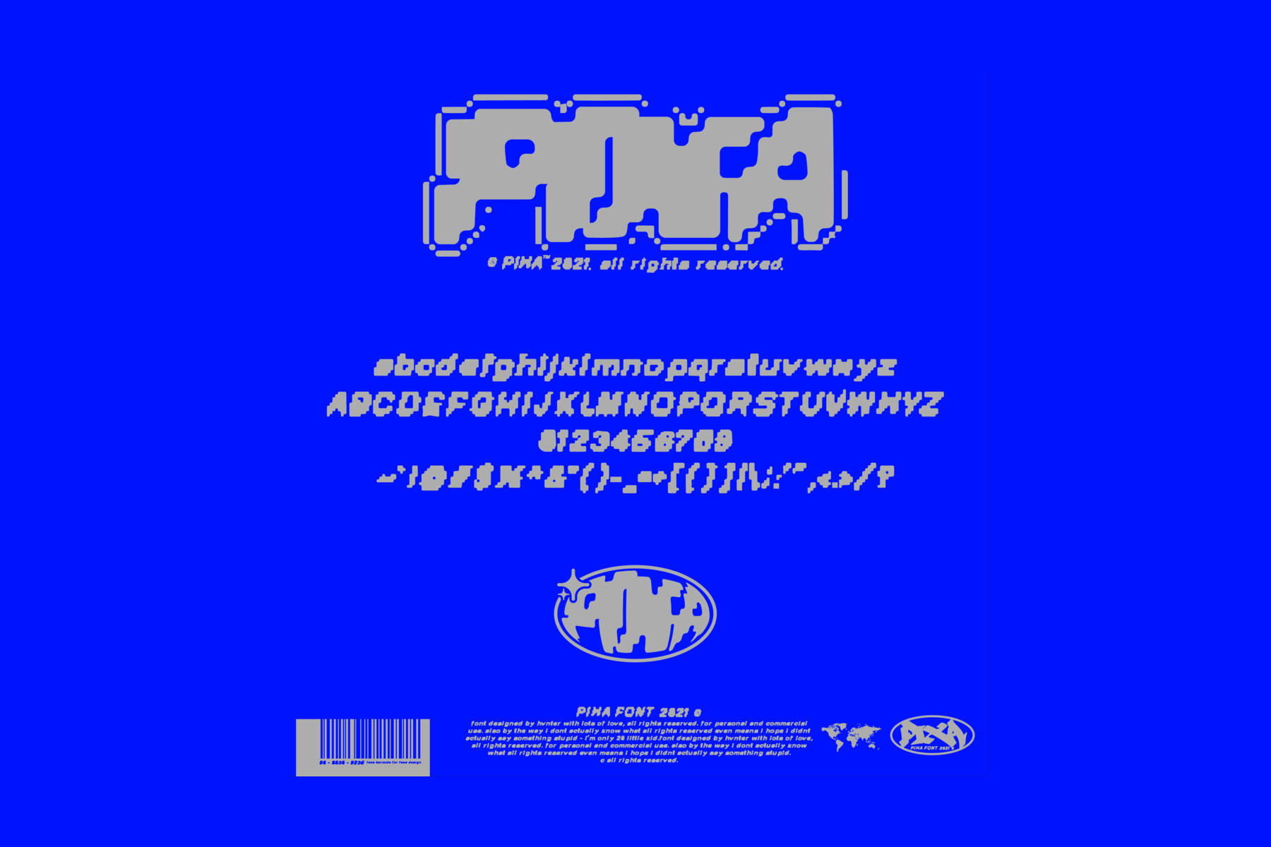 Y2k复古千禧日本游戏机像素风装饰排版字体 Pixa Typ