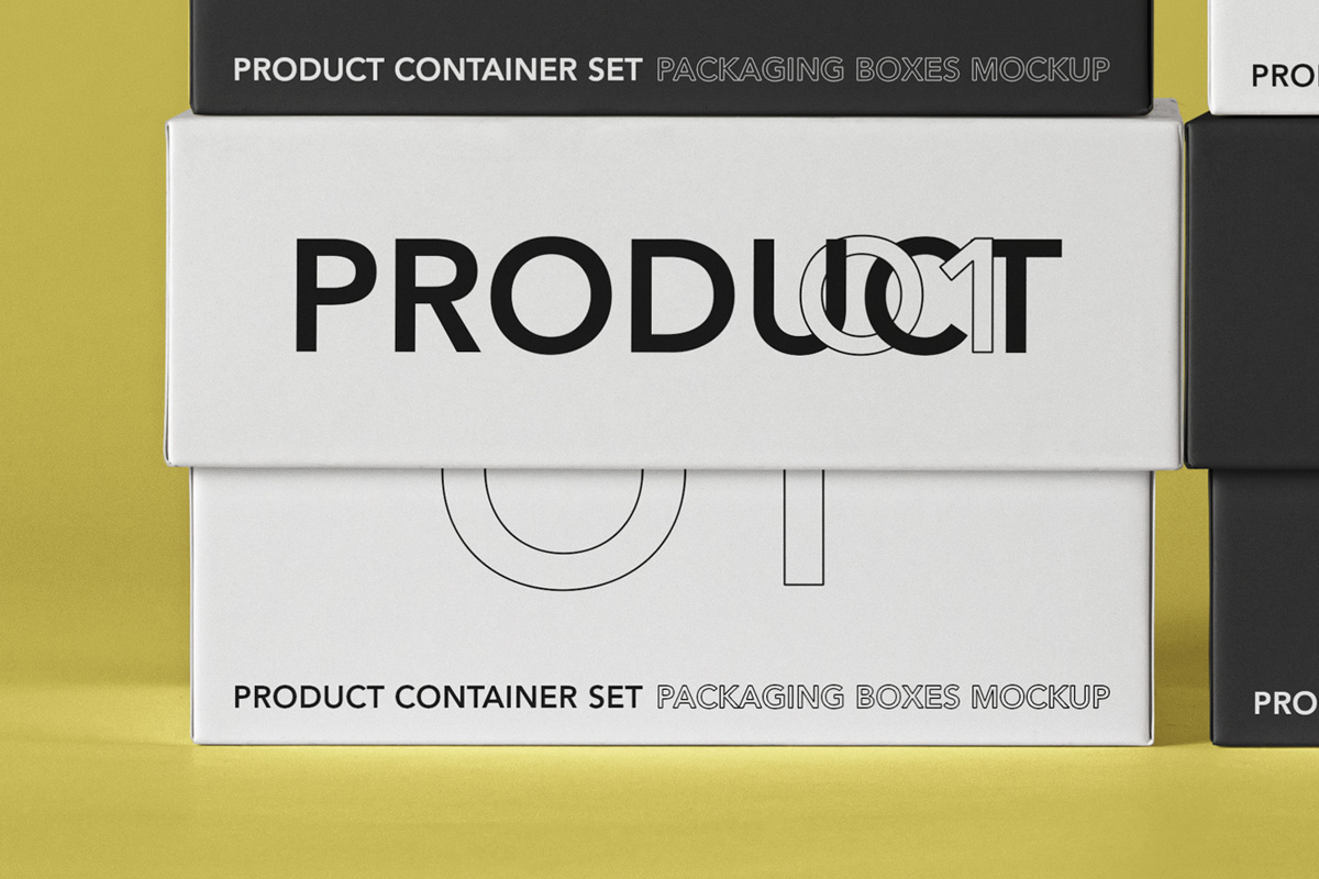 一堆鞋盒礼品盒包装盒产品包装设计展示样机模板 Box Pro