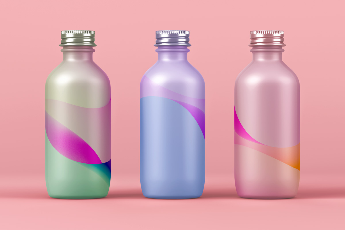 玻璃瓶饮料包装设计提案展示样机模板 Beverage Gla