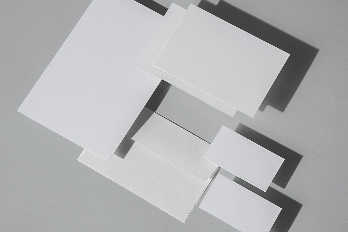A4纸名片文具场景品牌VI设计提案样机模板 Statione