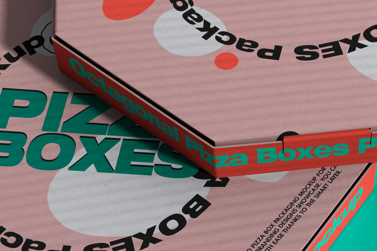 披萨快餐食品品牌包装设计提案展示样机模板 Pizza Psd