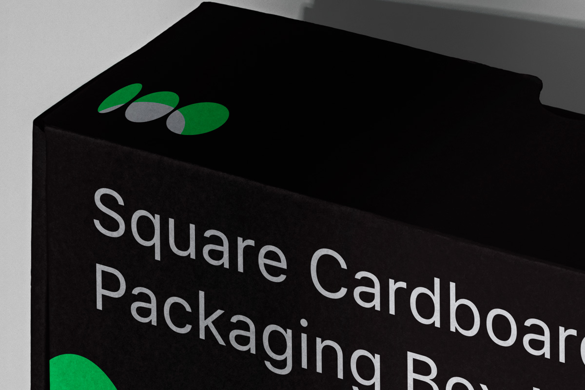 优雅的方形纸盒包装盒设计展示样机PSD模板 Cardboar