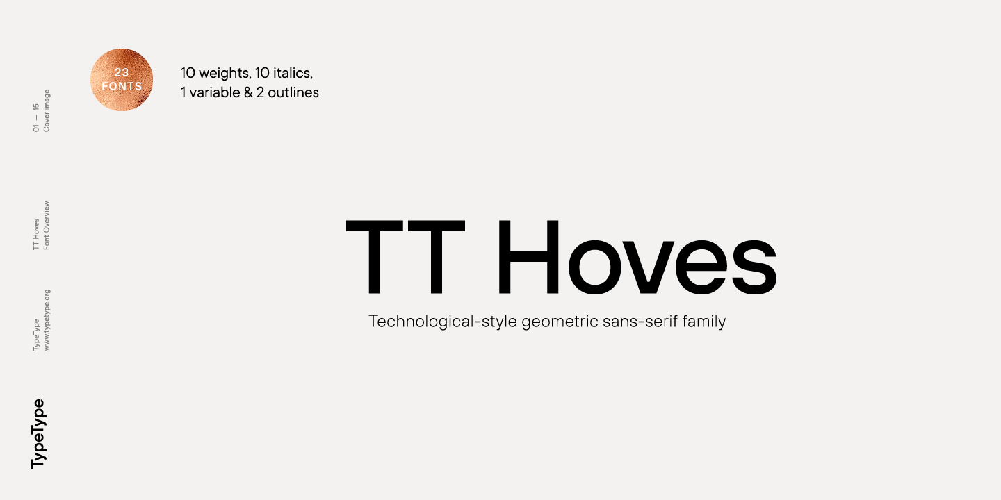 极具鲜明特色的科技风格几何无衬线英文字体家族 TypeTyp