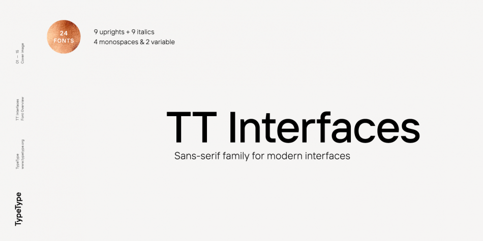 科技风品牌杂志海报排版无衬线英文字体家族 TypeType