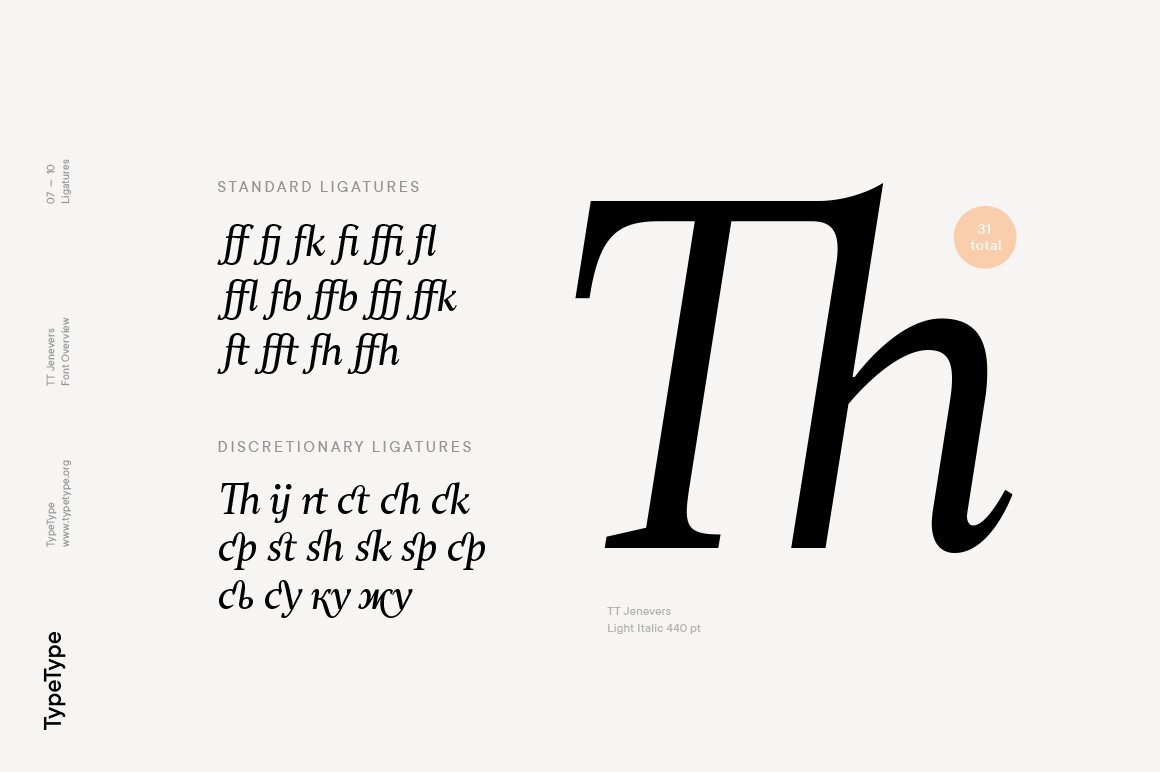 荷兰风味的现代品牌设计海报排版衬线英文字体 TypeType