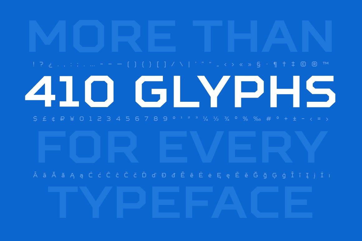 未来派科技品牌设计海报杂志排版英文字体 TypeType -