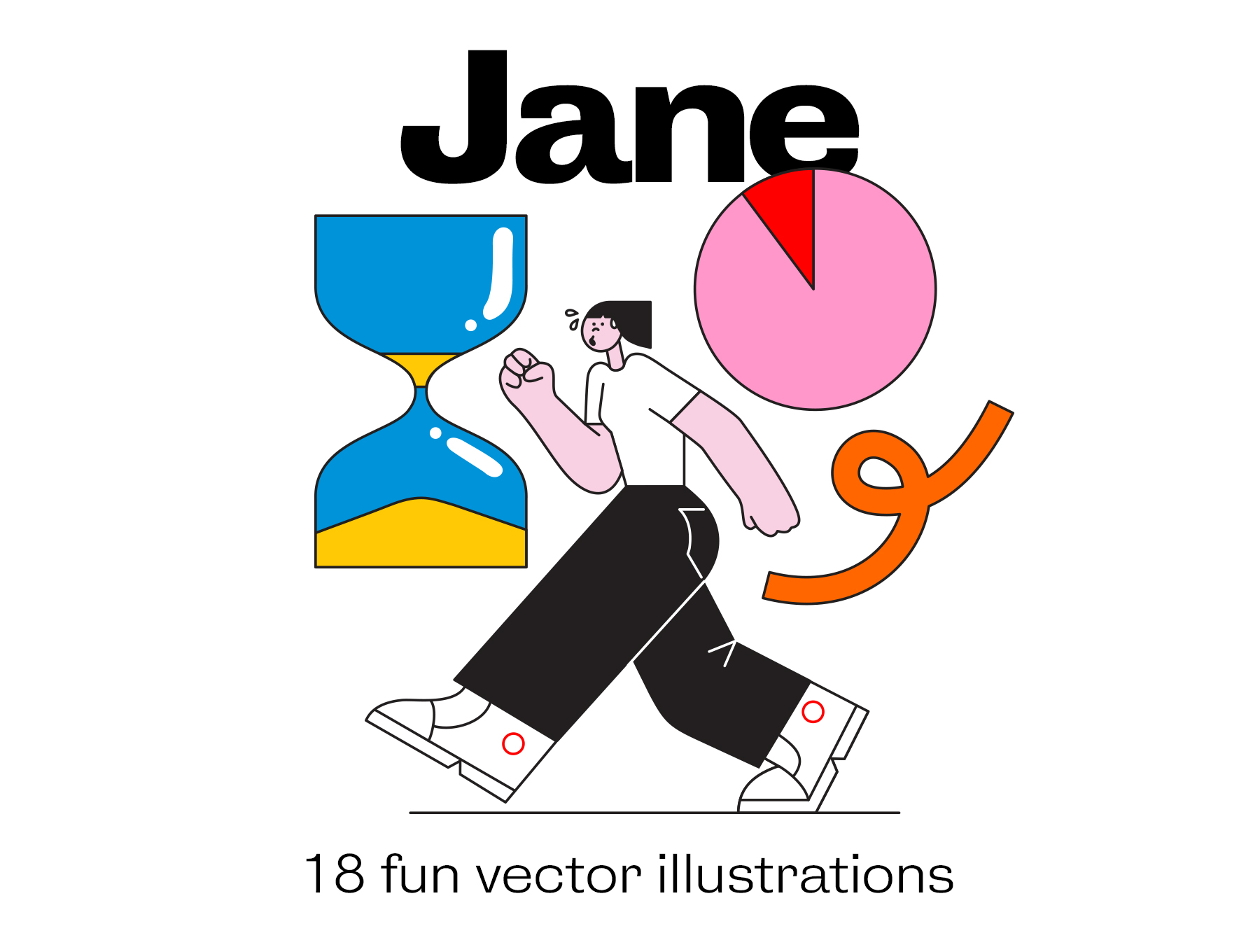 18个有趣的人物场景插画矢量素材 Jane - illust