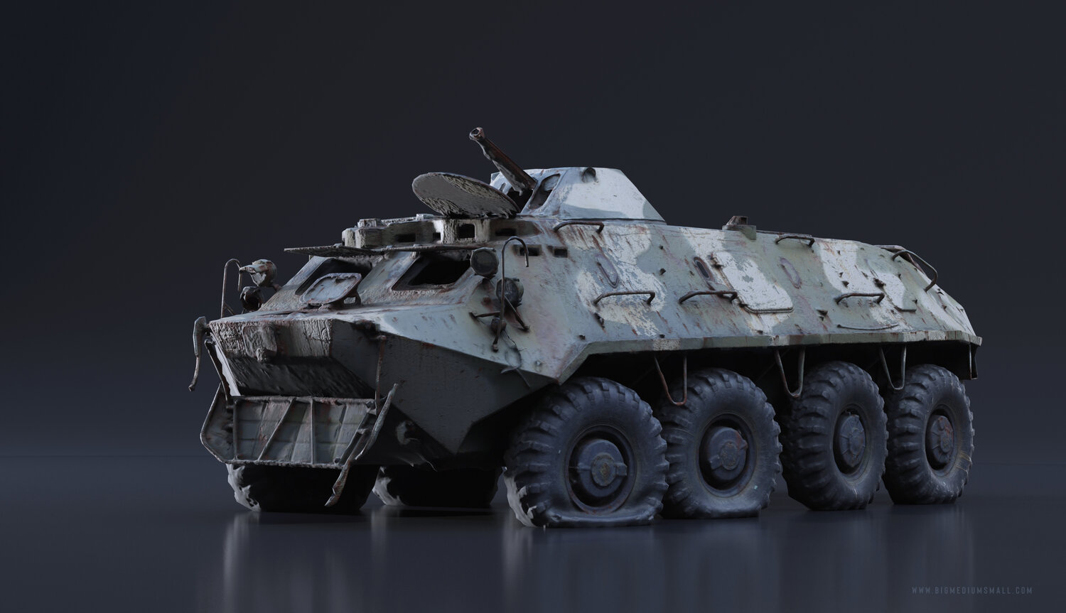 「天启」世界末日系列损坏坦克装甲车汽车直升机3D模型素材 V