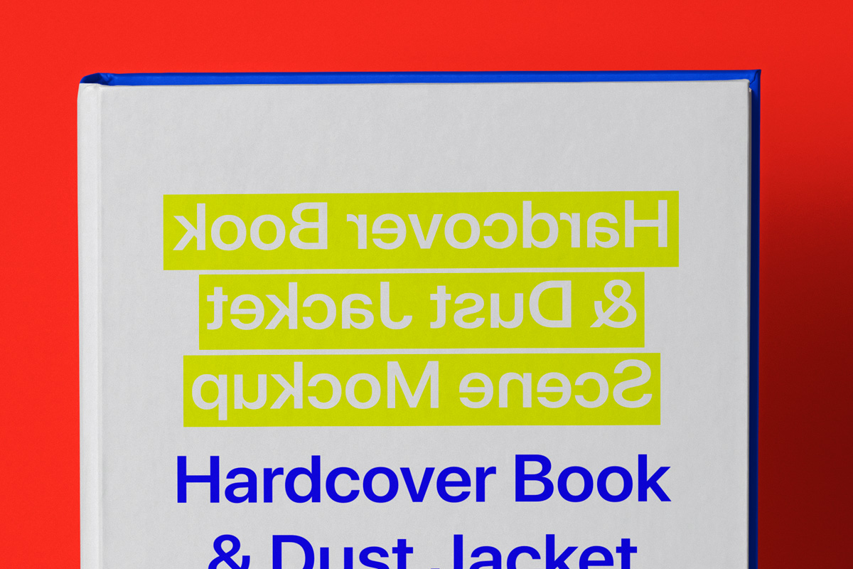 精装书籍封套防尘套封面设计展示样机模板 Dust Jacke