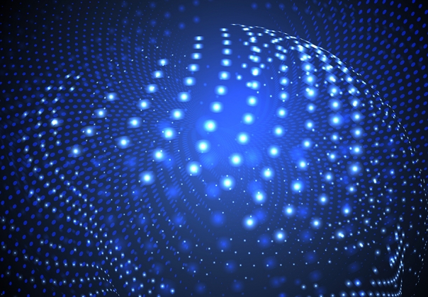 蓝色科技感高清背景震撼粒子球形波纹未来连接互联网大数据EPS
