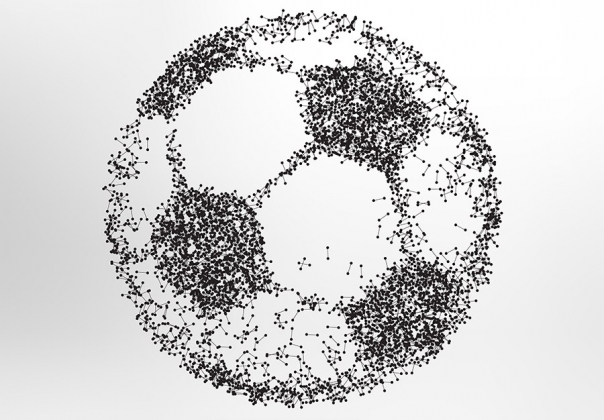 科技感足球高清背景震撼粒子球形波纹未来连接互联网大数据EPS
