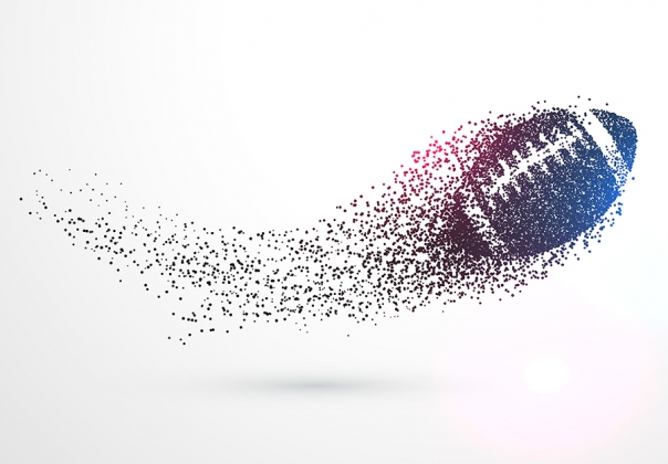 橄榄球科技感高清背景震撼粒子球形波纹未来连接互联网EPS矢量